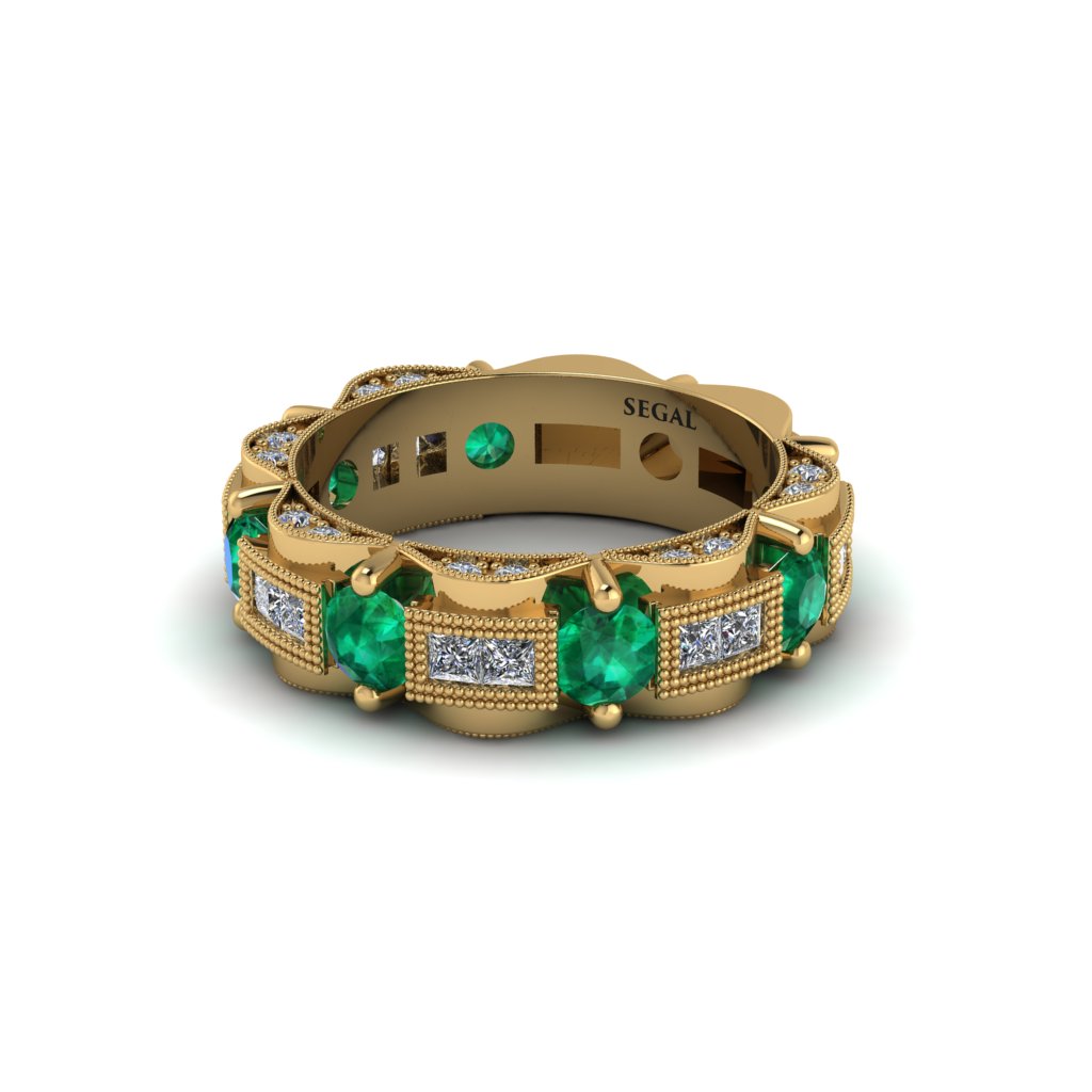 Emerald Eternal Elegance Wedding Ring - Rosemary No. 4