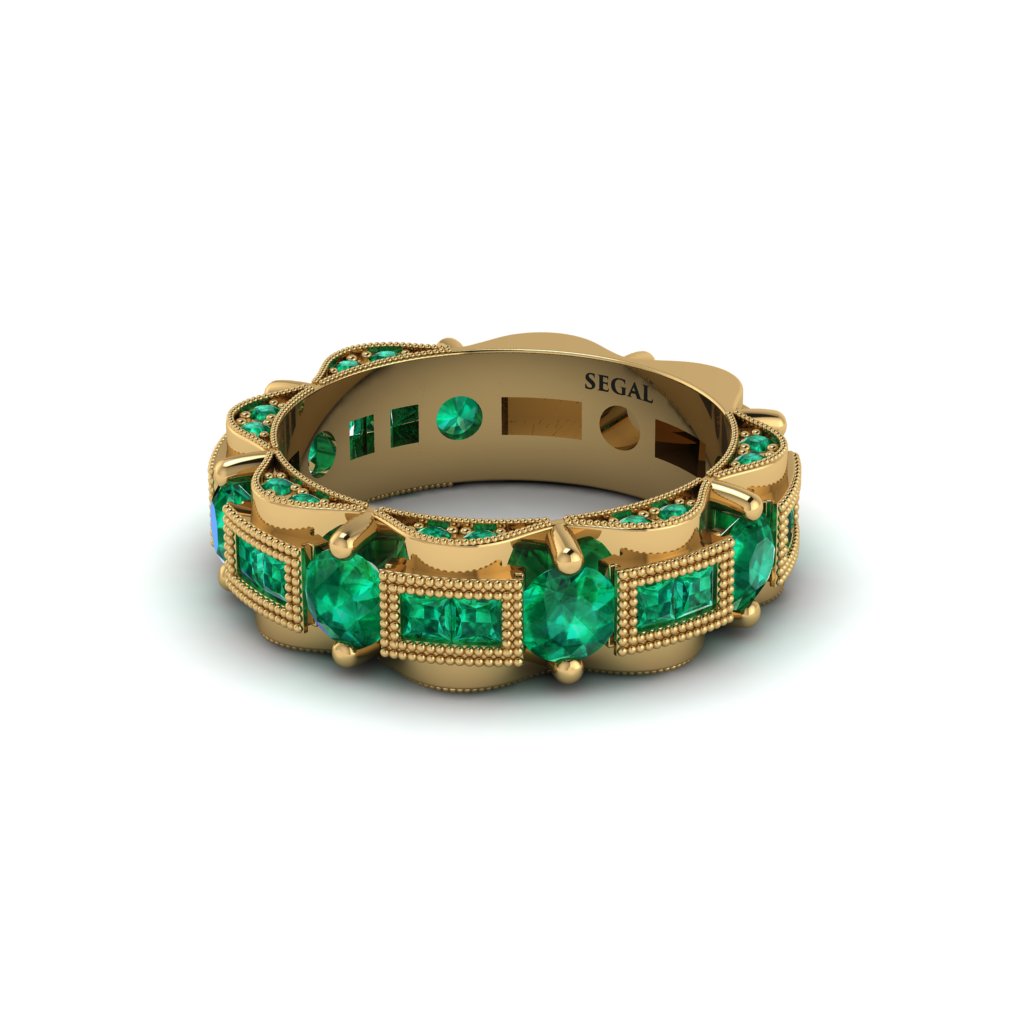 Emerald Eternal Elegance Wedding Ring - Rosemary No. 19