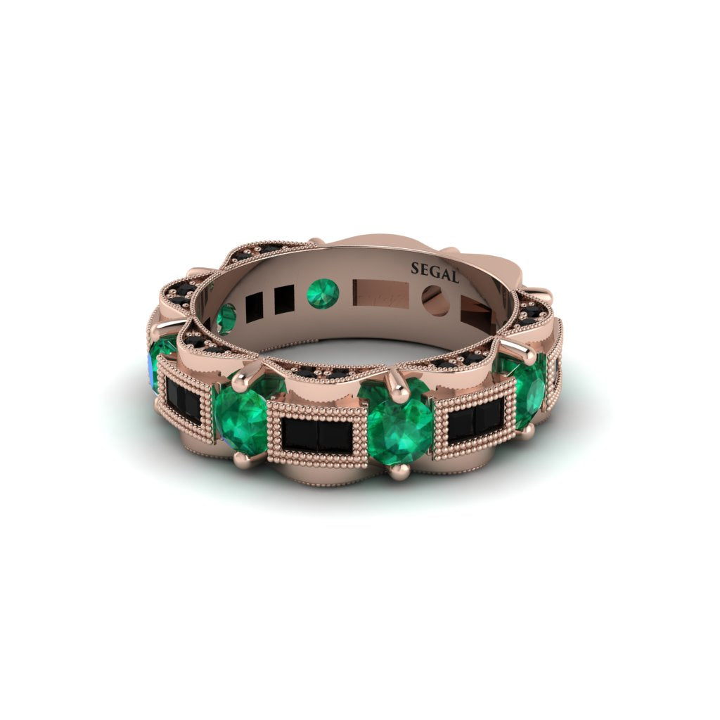 Emerald Eternal Elegance Wedding Ring - Rosemary No. 35