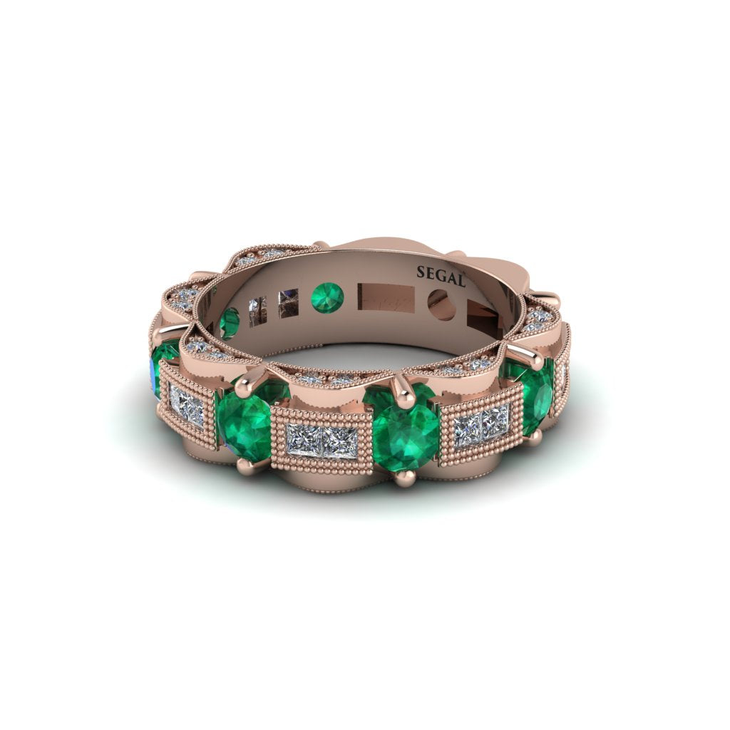 Emerald Eternal Elegance Wedding Ring - Rosemary No. 5