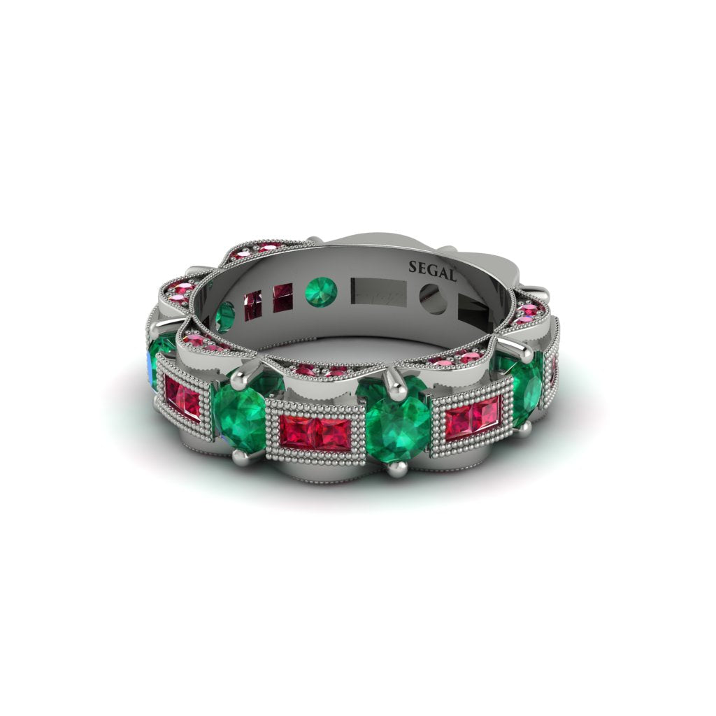 Emerald Eternal Elegance Wedding Ring - Rosemary No. 51