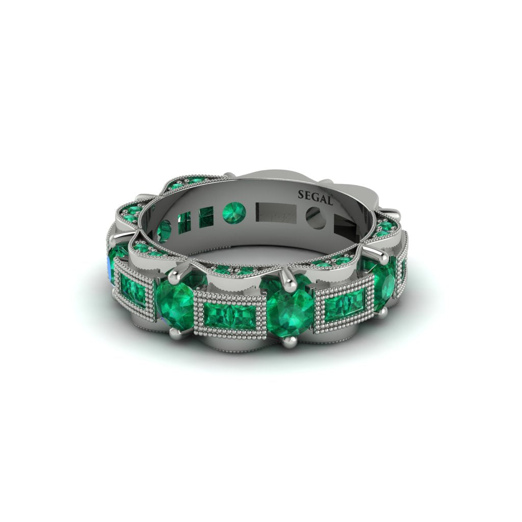 Emerald Eternal Elegance Wedding Ring - Rosemary No. 21