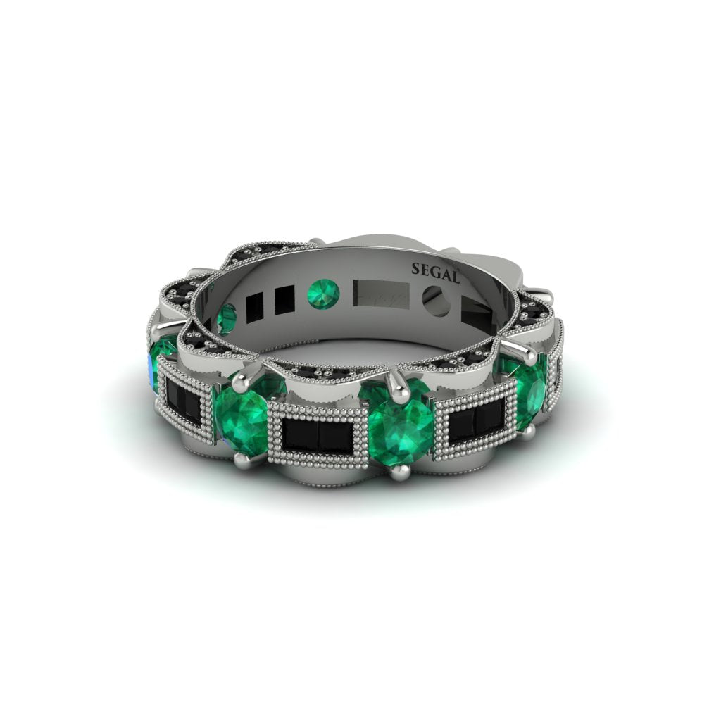 Emerald Eternal Elegance Wedding Ring - Rosemary No. 36