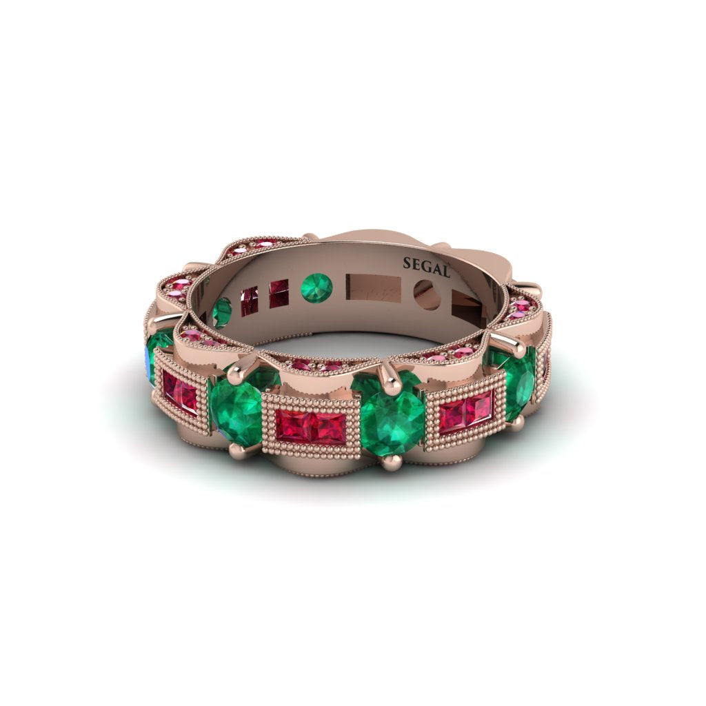 Emerald Eternal Elegance Wedding Ring - Rosemary No. 50