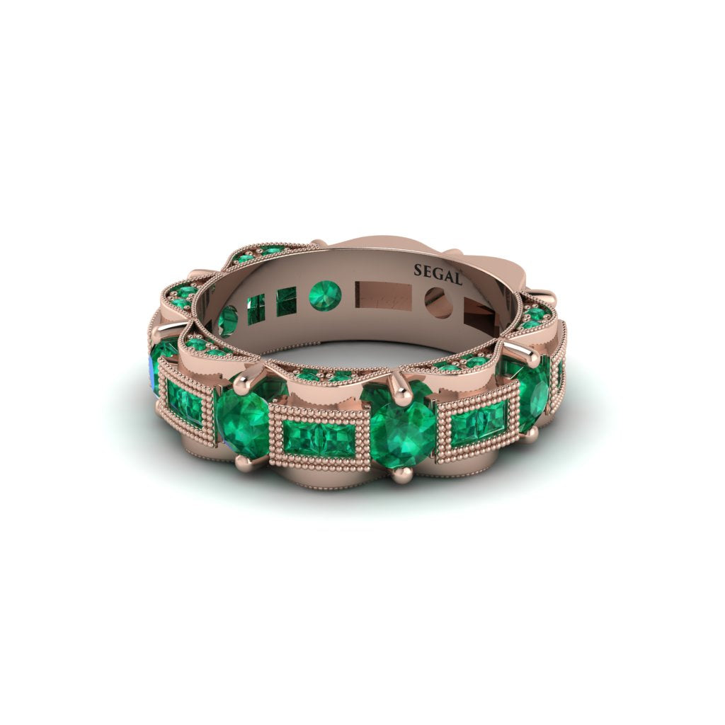 Emerald Eternal Elegance Wedding Ring - Rosemary No. 20