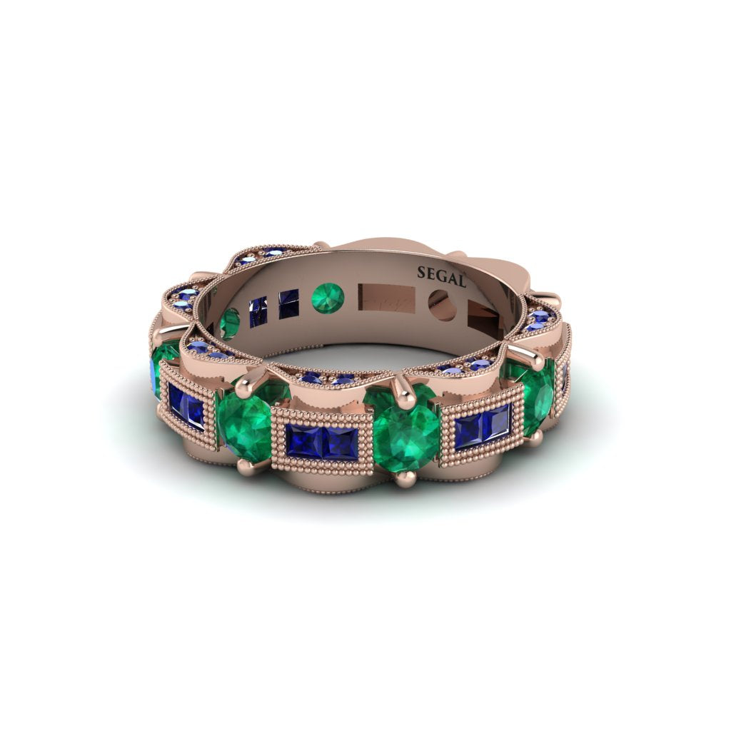 Emerald Eternal Elegance Wedding Ring - Rosemary No. 65