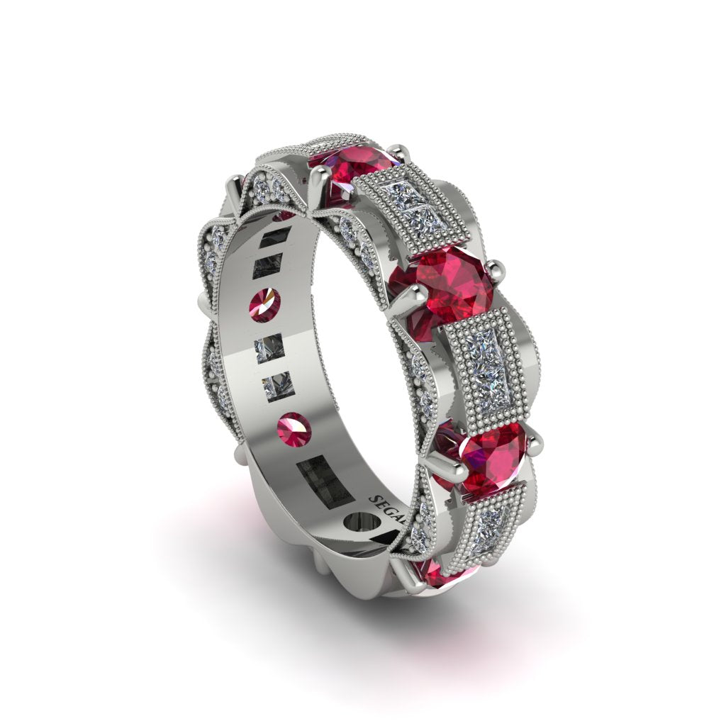 Ruby Eternal Elegance Wedding Ring - Rosemary No. 12