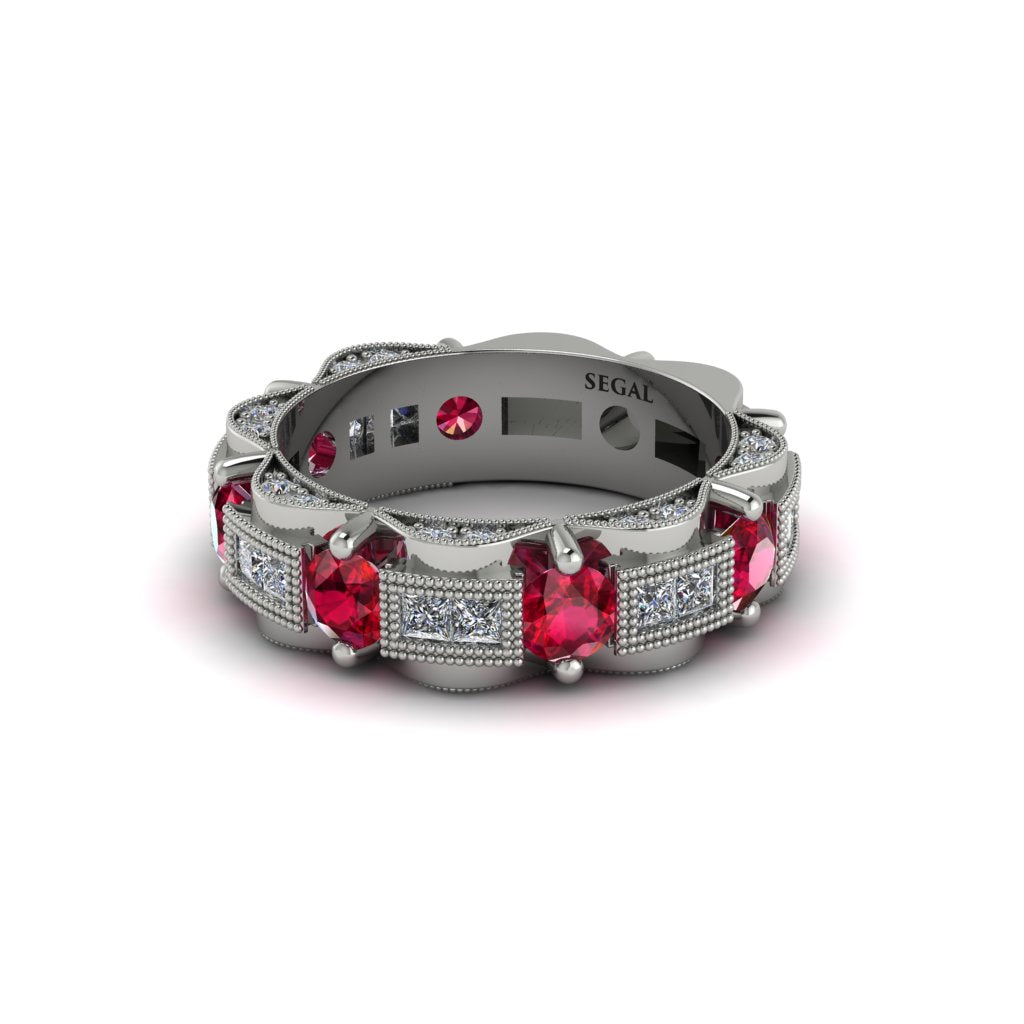 Ruby Eternal Elegance Wedding Ring - Rosemary No. 12