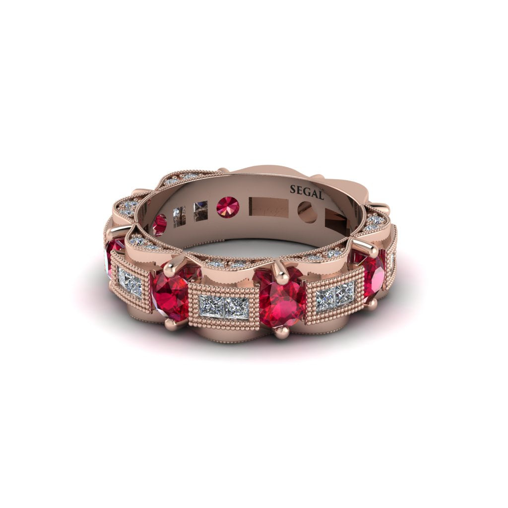 Ruby Eternal Elegance Wedding Ring - Rosemary No. 11