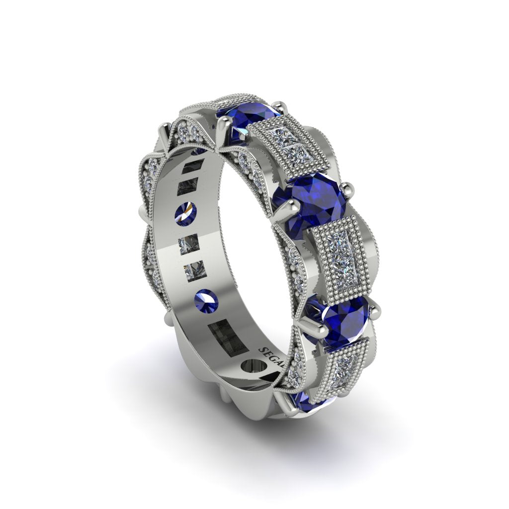 Sapphire Eternal Elegance Wedding Ring - Rosemary No. 15