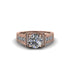 Diamond Eternal Embrace Milgrain Engagement Ring - Fernanda No. 2