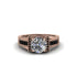 Diamond Eternal Embrace Milgrain Engagement Ring - Fernanda No. 32