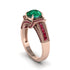 Emerald Eternal Embrace Milgrain Engagement Ring - Fernanda No. 50