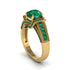 Emerald Eternal Embrace Milgrain Engagement Ring - Fernanda No. 19 image 1