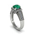 Emerald Eternal Embrace Milgrain Engagement Ring - Fernanda No. 6 image 1