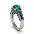 Emerald Eternal Embrace Milgrain Engagement Ring - Fernanda No. 66 image 1