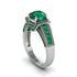 Emerald Eternal Embrace Milgrain Engagement Ring - Fernanda No. 21 image 1