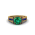 Emerald Eternal Embrace Milgrain Engagement Ring - Fernanda No. 64 image 2