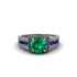 Emerald Eternal Embrace Milgrain Engagement Ring - Fernanda No. 66