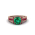 Emerald Eternal Embrace Milgrain Engagement Ring - Fernanda No. 50 image 2