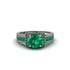 Emerald Eternal Embrace Milgrain Engagement Ring - Fernanda No. 21