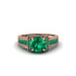 Emerald Eternal Embrace Milgrain Engagement Ring - Fernanda No. 20