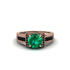 Emerald Eternal Embrace Milgrain Engagement Ring - Fernanda No. 35 image 2