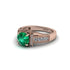 Emerald Eternal Embrace Milgrain Engagement Ring - Fernanda No. 5 image 3