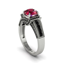 Ruby Eternal Embrace Milgrain Engagement Ring - Fernanda No. 42 image 1