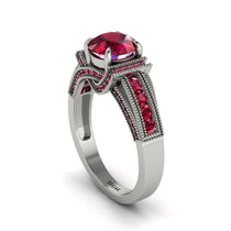 Ruby Eternal Embrace Milgrain Engagement Ring - Fernanda No. 57 image 1