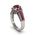Ruby Eternal Embrace Milgrain Engagement Ring - Fernanda No. 57