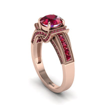 Ruby Eternal Embrace Milgrain Engagement Ring - Fernanda No. 56 image 1