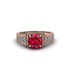 Ruby Eternal Embrace Milgrain Engagement Ring - Fernanda No. 11