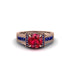 Ruby Eternal Embrace Milgrain Engagement Ring - Fernanda No. 71 image 2