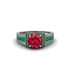 Ruby Eternal Embrace Milgrain Engagement Ring - Fernanda No. 27 image 2