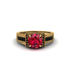 Ruby Eternal Embrace Milgrain Engagement Ring - Fernanda No. 40