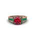 Ruby Eternal Embrace Milgrain Engagement Ring - Fernanda No. 26