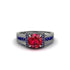 Ruby Eternal Embrace Milgrain Engagement Ring - Fernanda No. 72