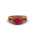 Ruby Eternal Embrace Milgrain Engagement Ring - Fernanda No. 55