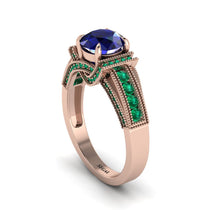 Sapphire Eternal Embrace Milgrain Engagement Ring - Fernanda No. 29 image 1