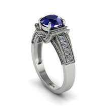 Sapphire Eternal Embrace Milgrain Engagement Ring - Fernanda No. 15 image 1