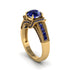 Sapphire Eternal Embrace Milgrain Engagement Ring - Fernanda No. 73