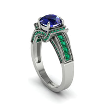 Sapphire Eternal Embrace Milgrain Engagement Ring - Fernanda No. 30 image 1