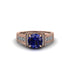 Sapphire Eternal Embrace Milgrain Engagement Ring - Fernanda No. 14