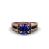 Sapphire Eternal Embrace Milgrain Engagement Ring - Fernanda No. 44