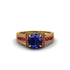 Sapphire Eternal Embrace Milgrain Engagement Ring - Fernanda No. 58