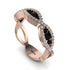 Black Diamond Eternal Embrace Wedding Ring - Jenna No. 8