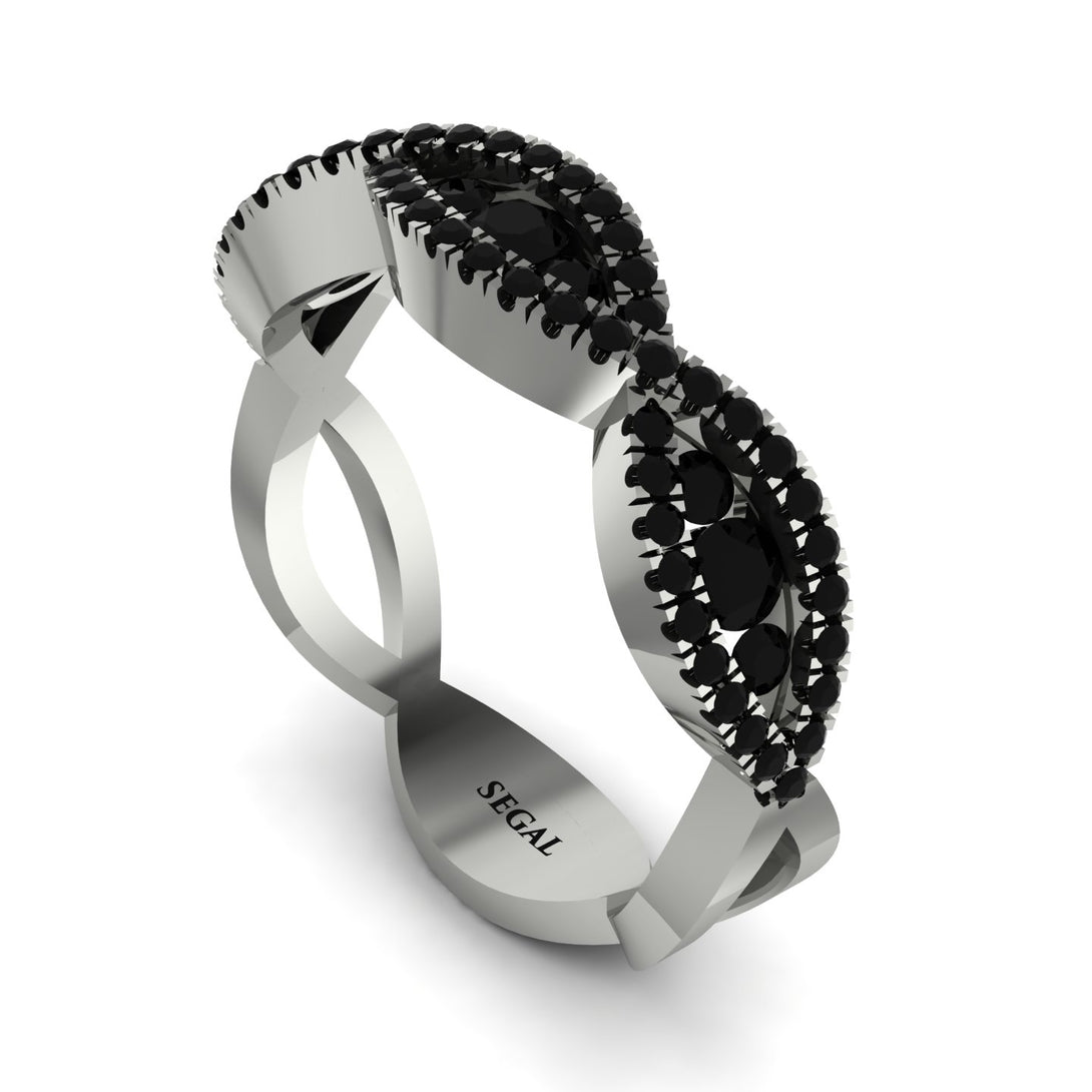 Black Diamond Eternal Embrace Wedding Ring - Jenna No. 39