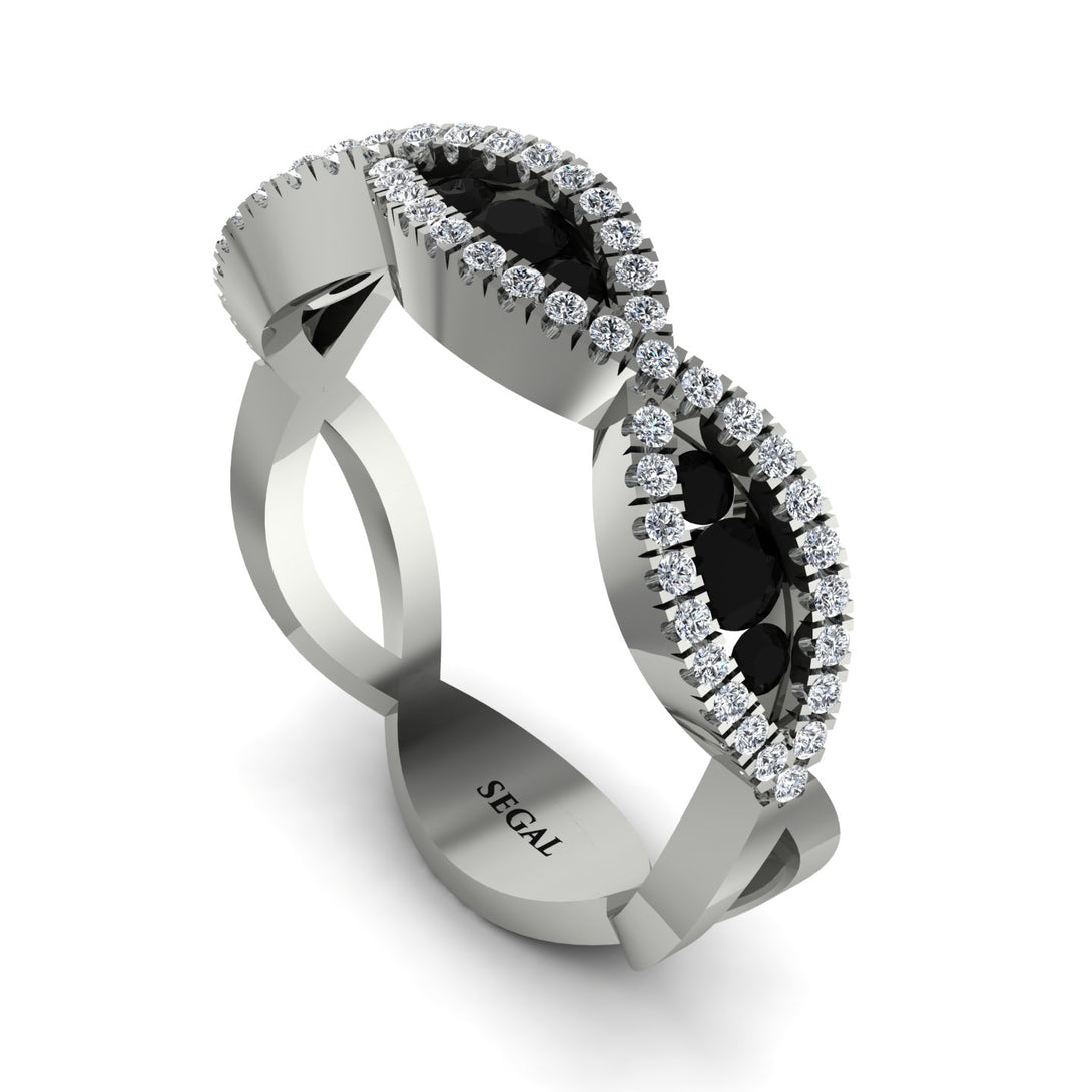 Black Diamond Eternal Embrace Wedding Ring - Jenna No. 9