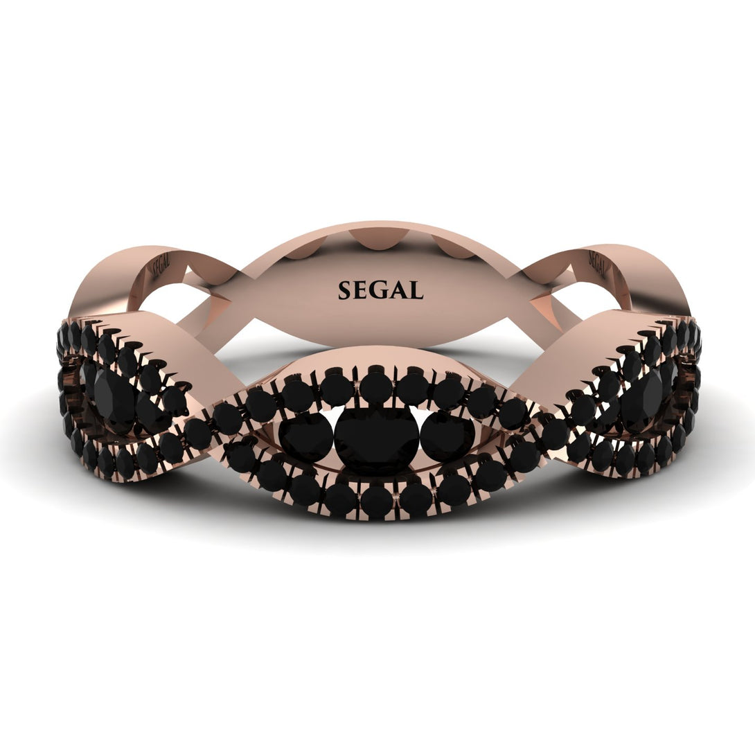 Black Diamond Eternal Embrace Wedding Ring - Jenna No. 38